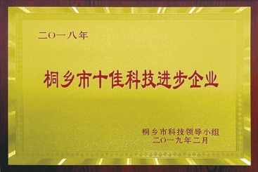 尊龙集团集团荣获2018年桐乡市十佳科技进取企业